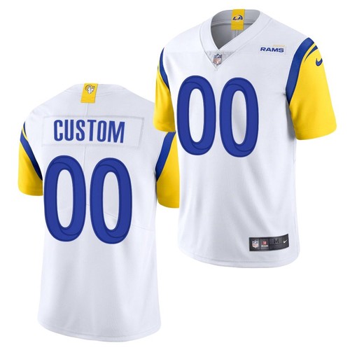 Mens 2021 Los Angeles Rams Modern Throwback Custom White NFL Football Jersey